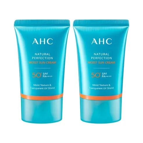 A.H.C 내추럴 퍼펙션 모이스트 선 크림 SPF50+ PA++++, 50ml, 2개