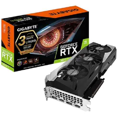 GIGABYTE 지포스 RTX 3070Ti Gaming OC 풀박스 24년6월-11월까지as남음!