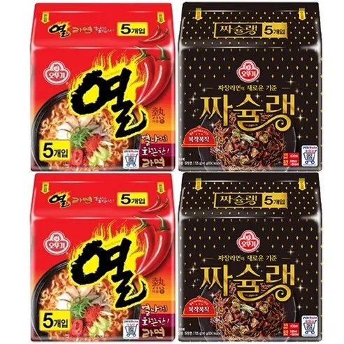 열라면 5입x2개+짜슐랭 5입x2개