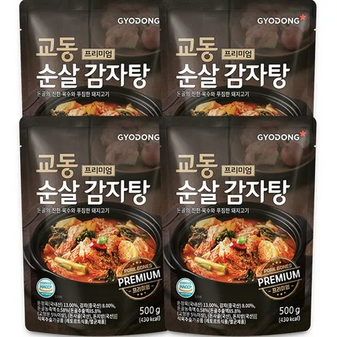 교동식품 교동 프리미엄 순살 감자탕, 500g, 4개