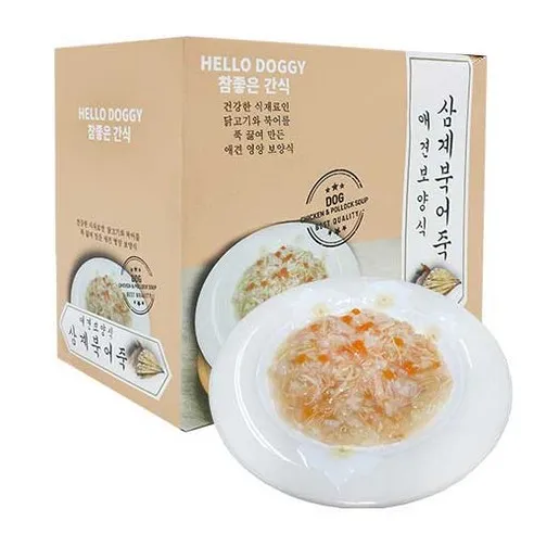 참좋은간식 삼계북어죽 강아지 간식 80g, 삼계+북어 혼합맛, 80g, 10개