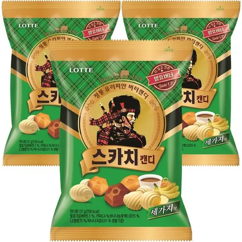 스카치 캔디 세가지맛, 157g, 3개