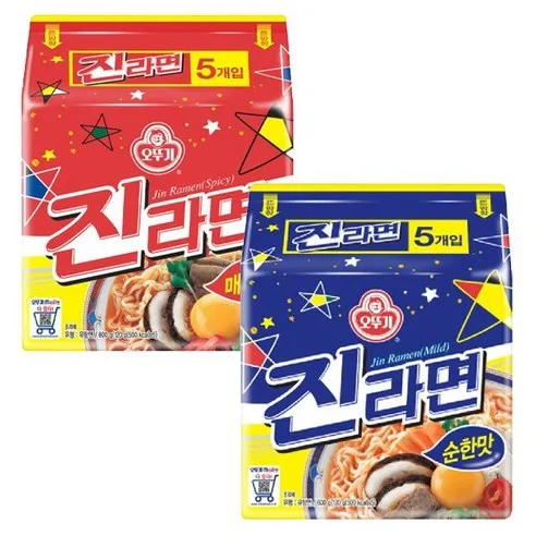 진라면 매운맛 120g 5개 + 순한맛 120g 5개입