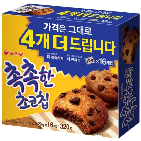 오리온 촉촉한 초코칩, 320g, 1개