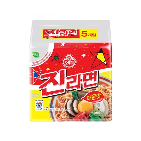 오뚜기 진라면 매운맛, 5개