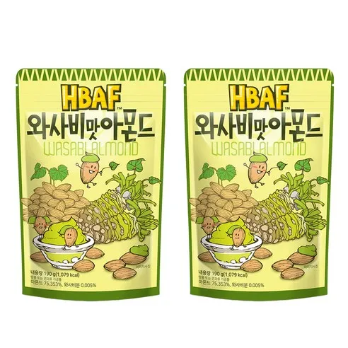 바프 와사비맛 아몬드, 190g, 2개