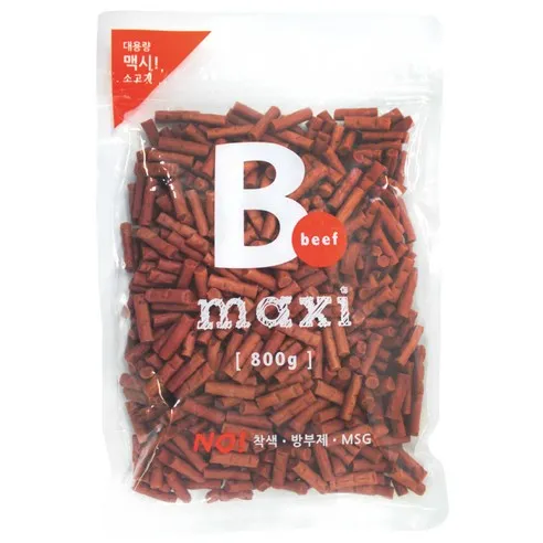 맥시 대용량 강아지간식, 비프 져키 맛, 800g, 1개