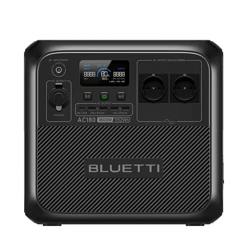 BLUETTI 블루에티 AC180 1800W 1152Wh파워뱅크 휴대용 초고속충전 대용량배터리 캠핑용 차박용 태양광 발전기 인산철 220v배터리 낚시 야외작업용