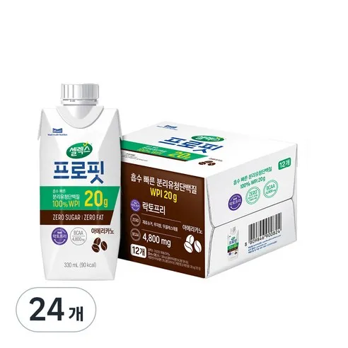 셀렉스 프로핏 웨이프로틴 아메리카노, 330ml, 24개