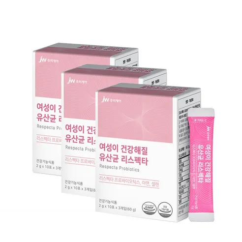 50억 여성 질 프로바이오틱스 유산균 리스펙타 1박스, 60g, 3개