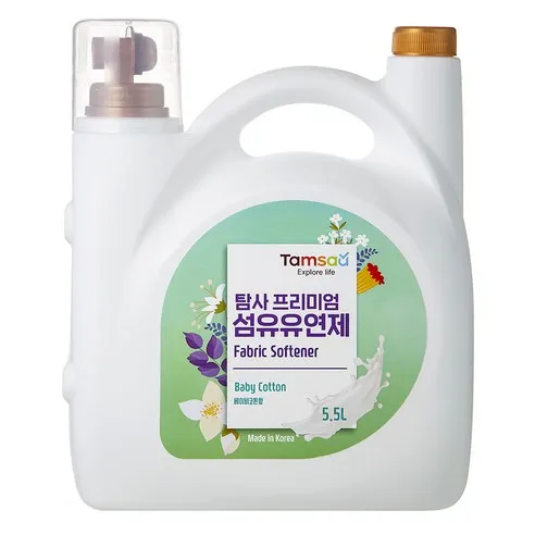 탐사 프리미엄 섬유유연제 베이비코튼, 5.5L, 1개