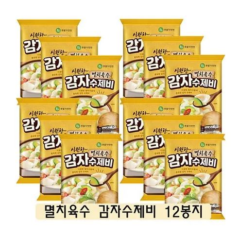 이가자연면 감자수제비 184gx6개 멸치육수, 1.104kg, 상세 설명 참조, 2개