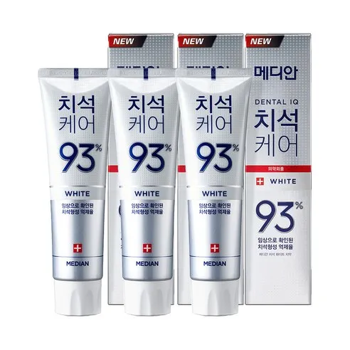 메디안 치석케어 화이트 치약, 120g, 3개