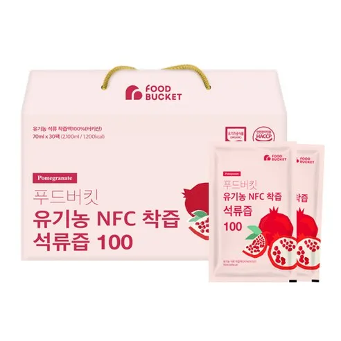 푸드버킷 유기농 NFC 착즙 석류즙 100, 70ml, 30개