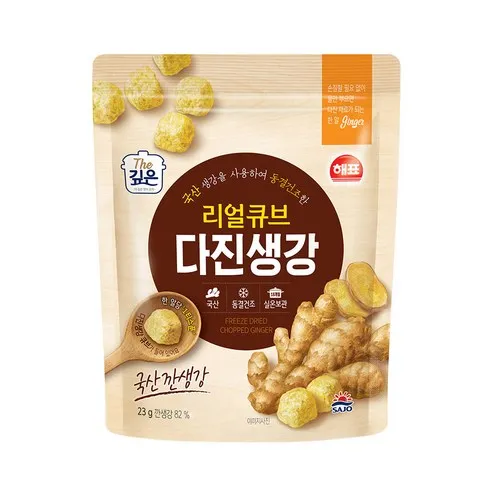 해표 리얼큐브 다진생강, 23g, 1개