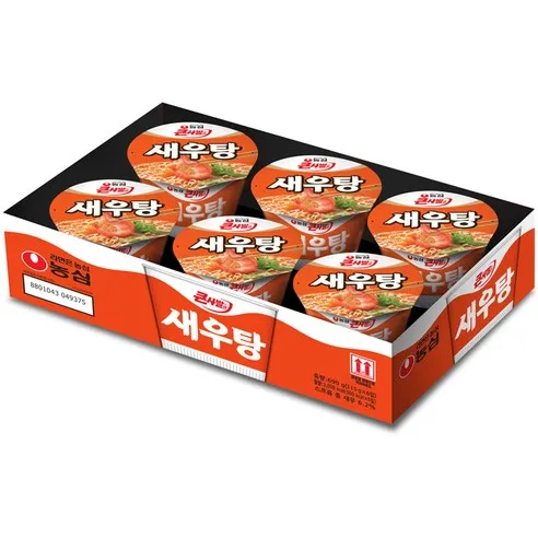 농심 새우탕큰사발 115g, 6개