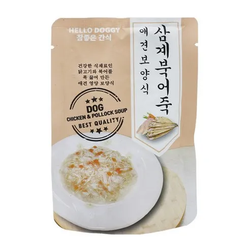 참좋은간식 삼계북어죽 강아지 간식 80g, 삼계+북어 혼합맛, 80g, 10개