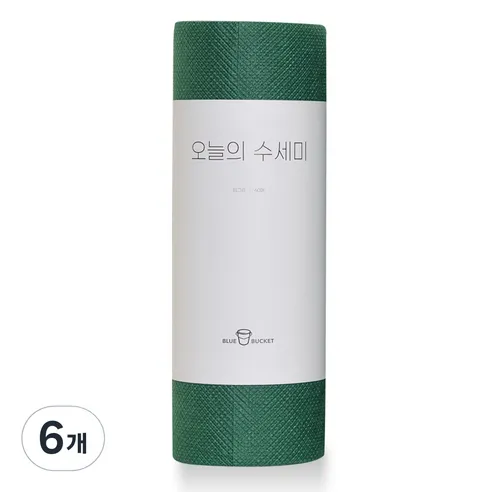 블루버킷 오늘의 수세미 60p, 딥그린, 6개