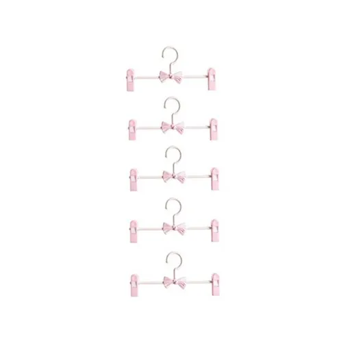 센스이따 아동용 조절 가능 바지 걸이, 02 핑크, 5개입