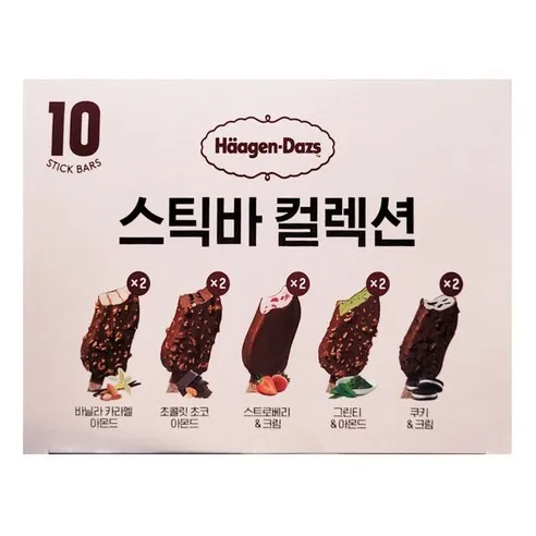 무료배송!! 하겐다즈 스틱바 컬렉션 80ml x 10개 아이스크림바 코스트코, 80ml, 10개