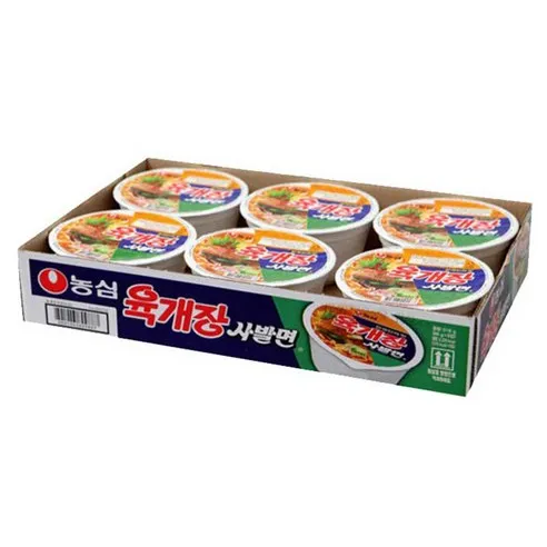 농심 육개장 사발면 86g, 6개