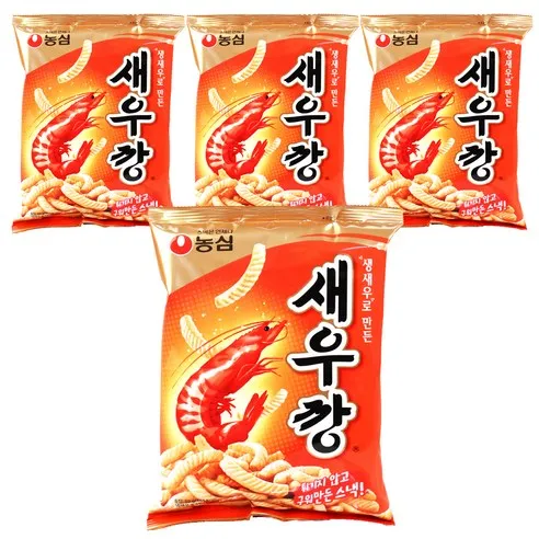 농심 새우깡, 90g, 4개