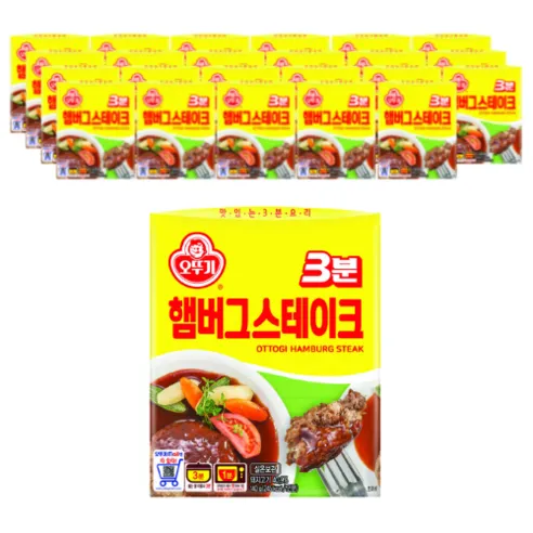 오뚜기 3분 햄버그스테이크, 140g, 24개