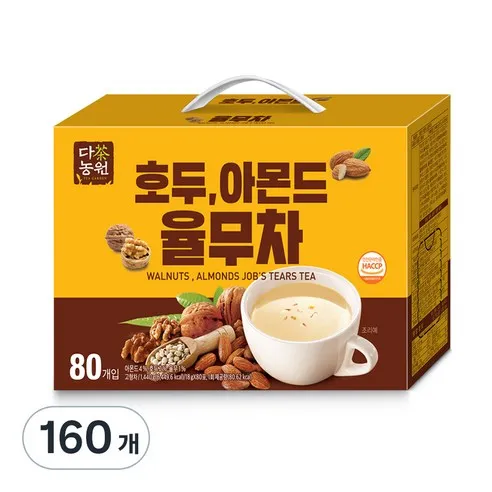 다농원 호두 아몬드 율무차, 18g, 80개입, 2개