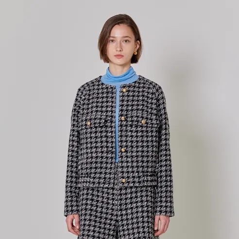 JILLBY JILLSTUART Hound Tooth Blouson Jacket