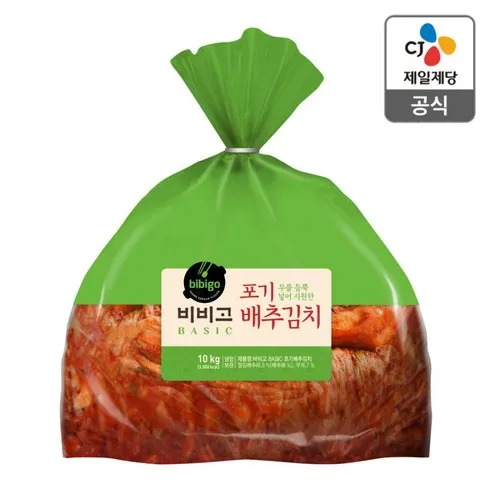 비비고 포기 배추김치, 10kg, 1개