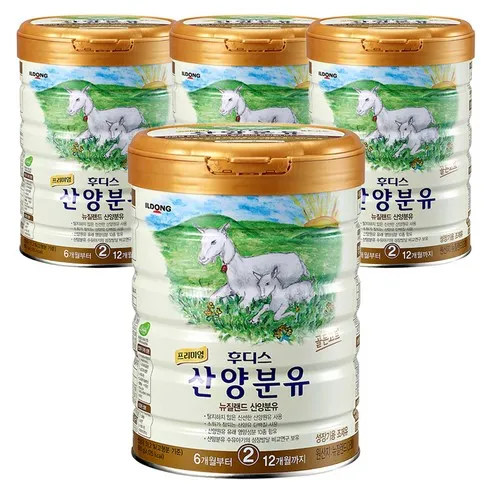 일동후디스 프리미엄 산양분유 2단계, 800g, 4개