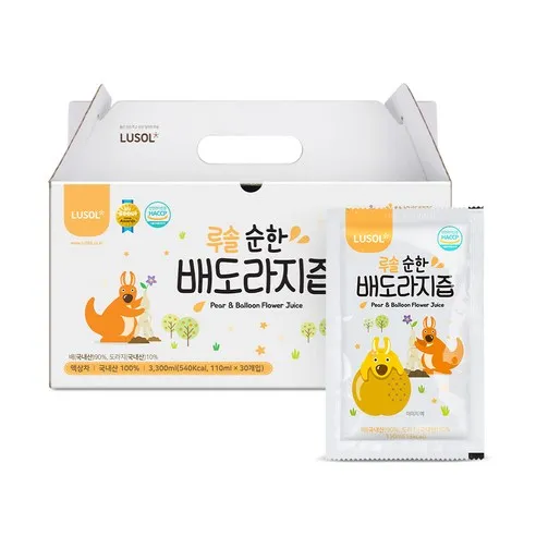 루솔 순한 배도라지즙 선물세트, 배즙, 110ml, 30포