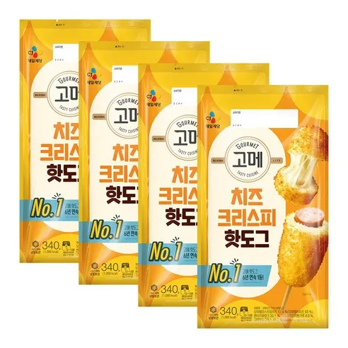 고메 치즈크리스피핫도그 340g x 4개, 340g, 4개