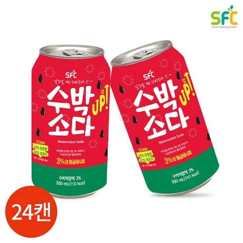 수박소다 350ml x 24캔, 350ml, 24개