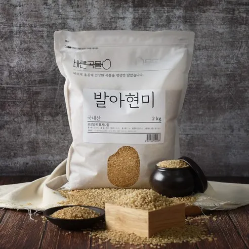 바른곡물 국산 발아현미, 2kg, 1개