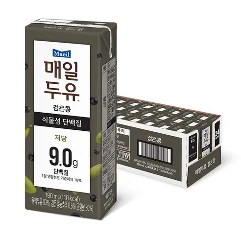 매일유업 매일두유 검은콩, 190ml, 24개